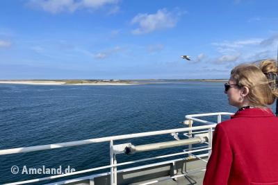 Veerboot uitzicht Ameland Holwerd