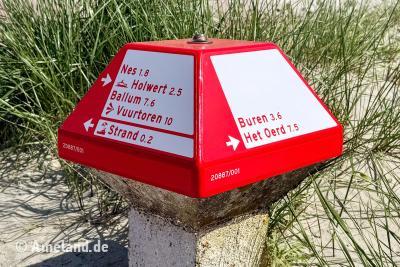 Wegwijzer, Ameland