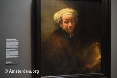 Zelfportret van Rembrandt van Rijn in het Rijksmuseum Amsterdam