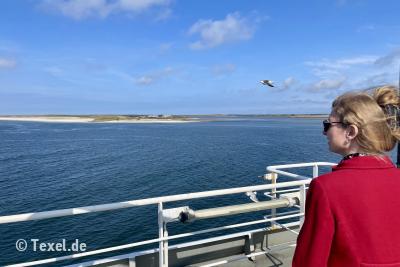 Uitzicht boot naar Texel